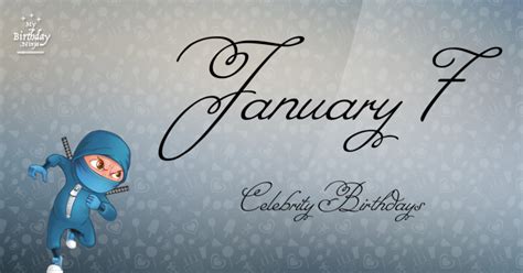 Celebrity birthdays for the week of Jan. 7-13